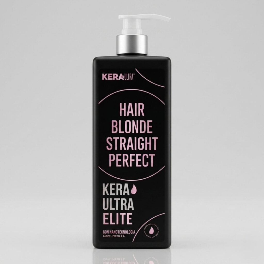 Tratamiento capilar profesional Keraultra Elite Blonde Straight Perfect 1 litro para cabello rubio o altamente procesado