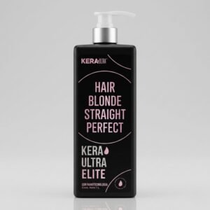 Tratamiento capilar profesional Keraultra Elite Blonde Straight Perfect 1 litro para cabello rubio o altamente procesado
